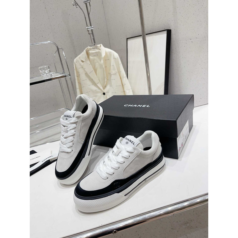 Ch*el velvet & suede calfskin black & grey