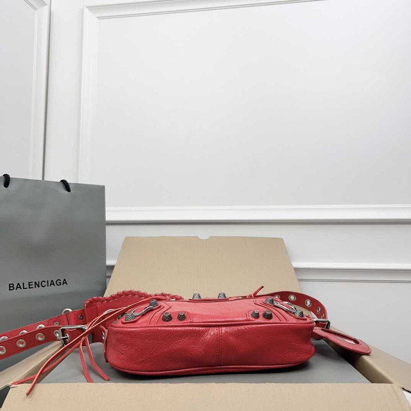 Ba*len*cia*ga neo cagole handbag xs red