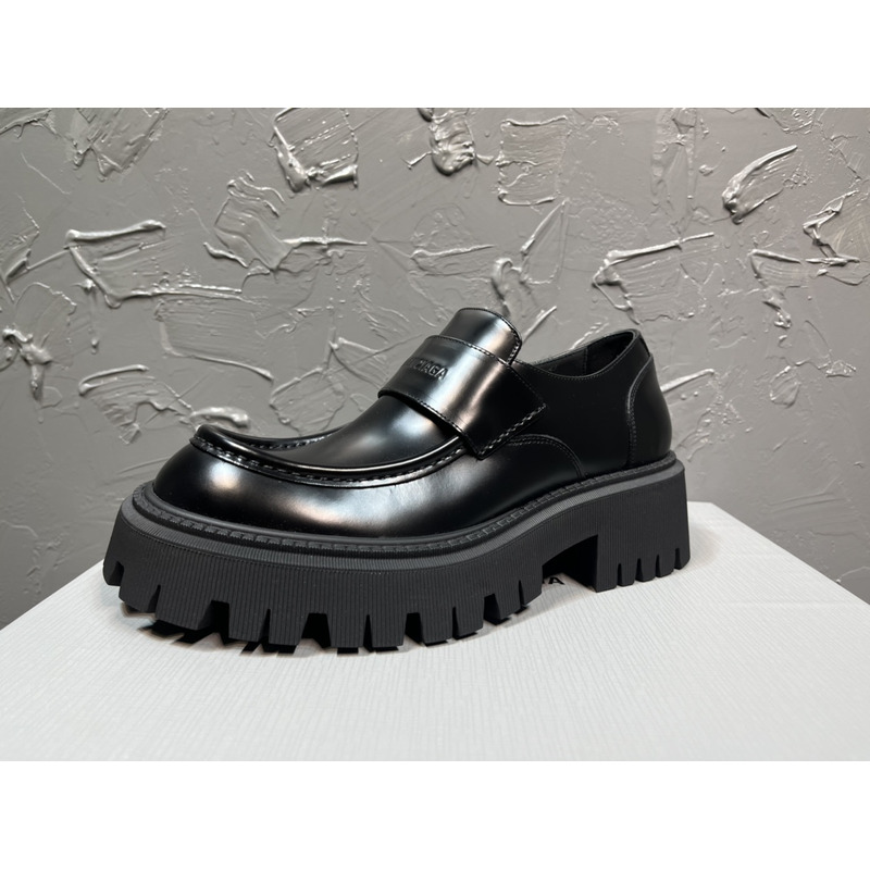 Ba*len*cia*ga tractor leather loafers black