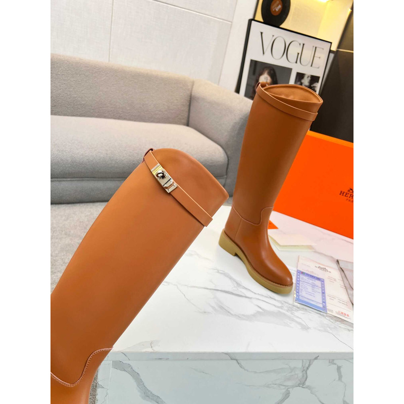 H**mes  faustine boot brown