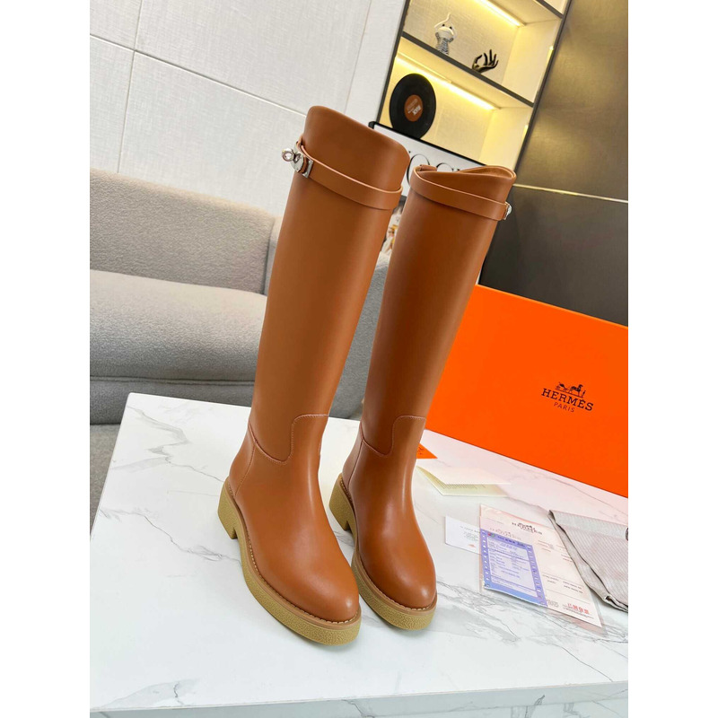 H**mes  faustine boot brown