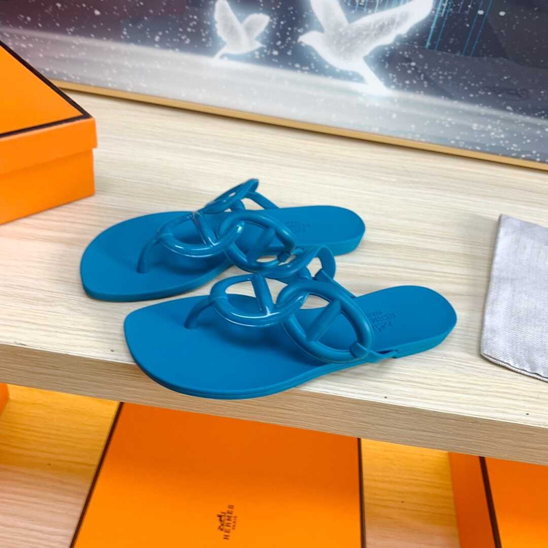H**mes egerie sandals blue
