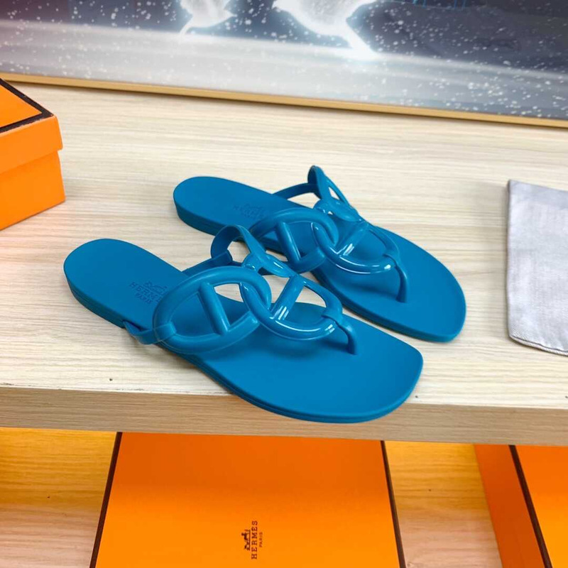 H**mes egerie sandals blue