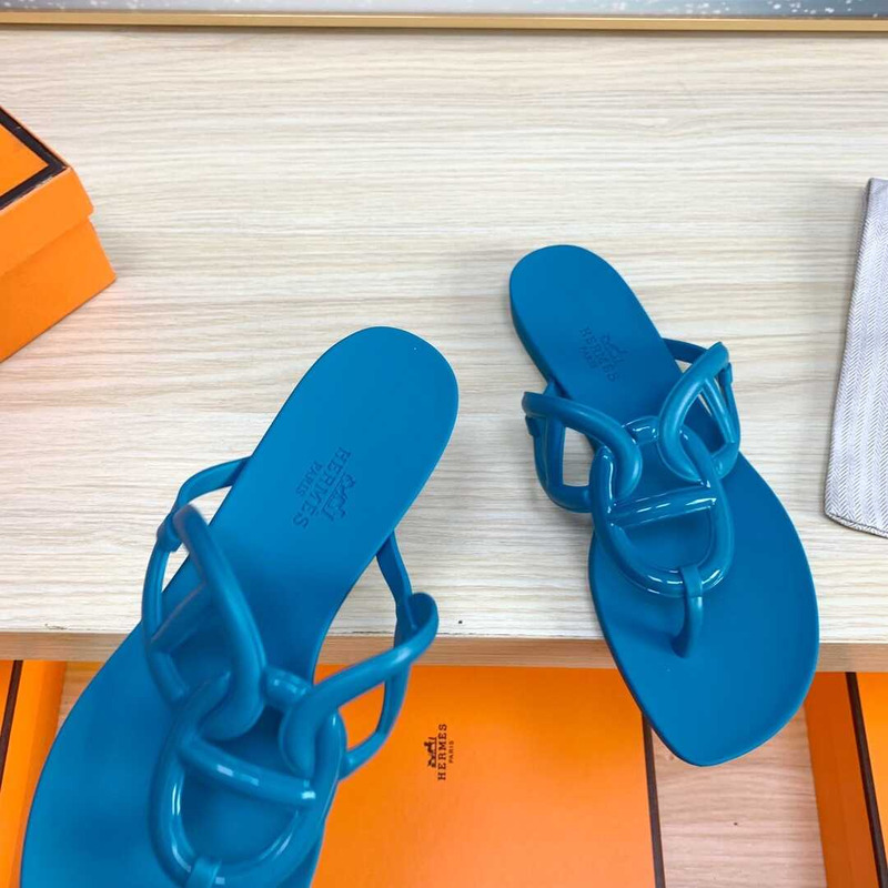 H**mes egerie sandals blue