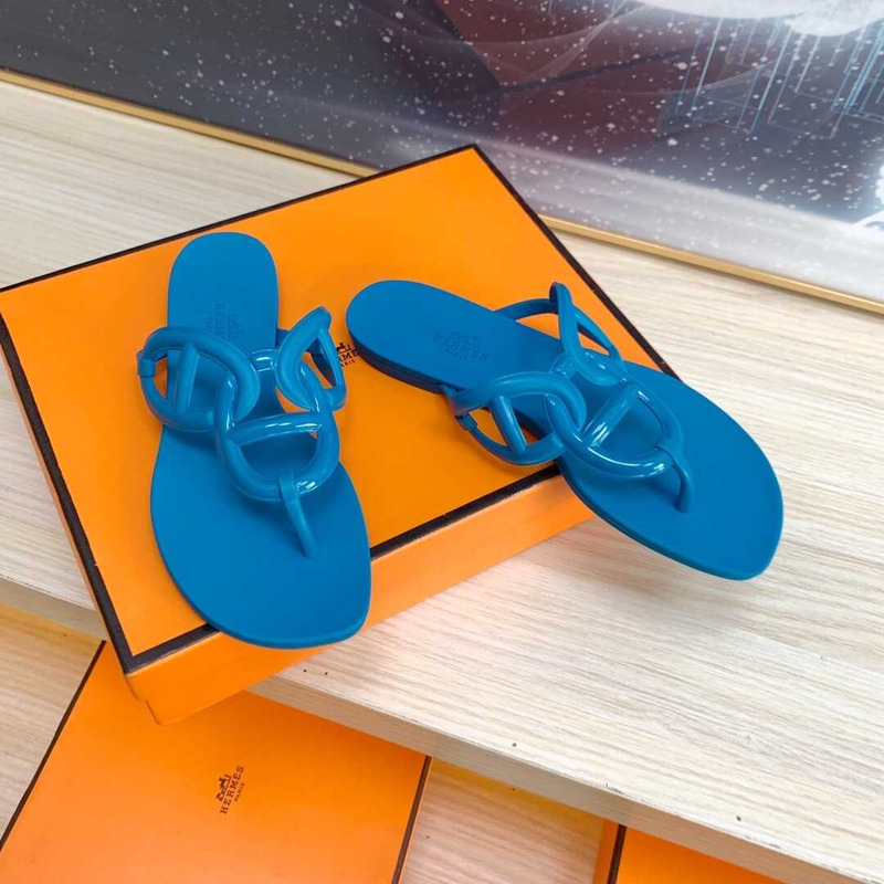 H**mes egerie sandals blue