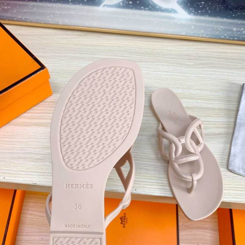H**mes egerie sandals nude