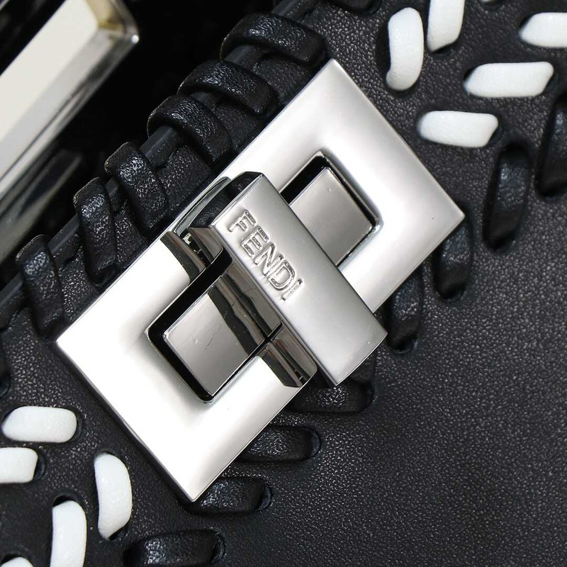 F**di peekaboo iseeu small bag leather black