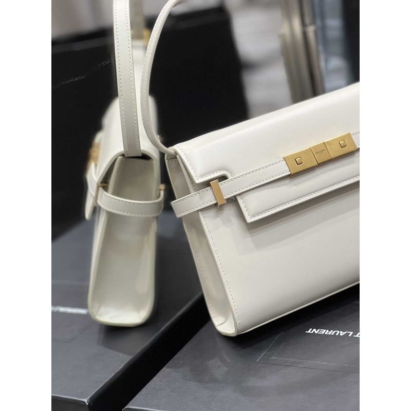 Saint Laurent Manhattan Shoulder Bag White