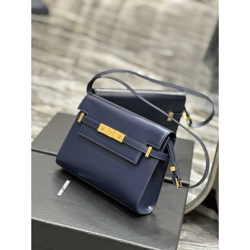 Saint Laurent Manhattan Shoulder Bag Blue