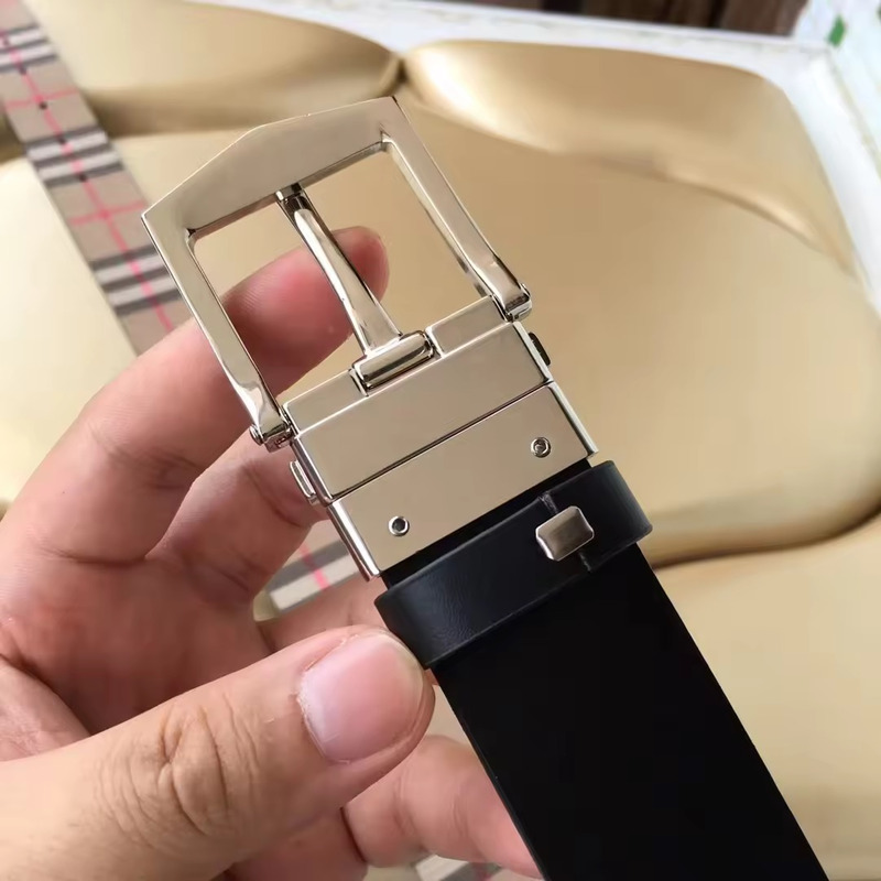 B**rry check belt with buckle