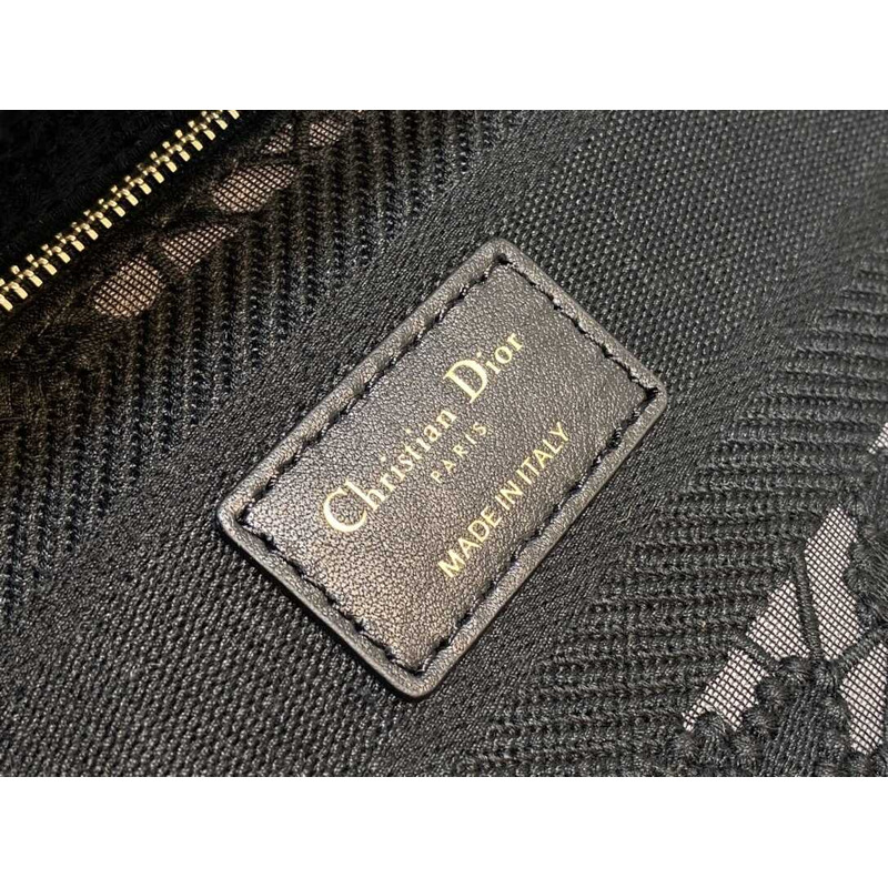 D*or medium lady d-lite bag embroidery black