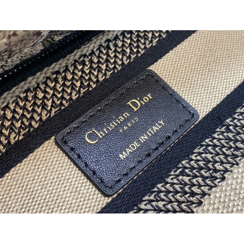 D*or medium lady d-lite bag embroidery beige multicolor