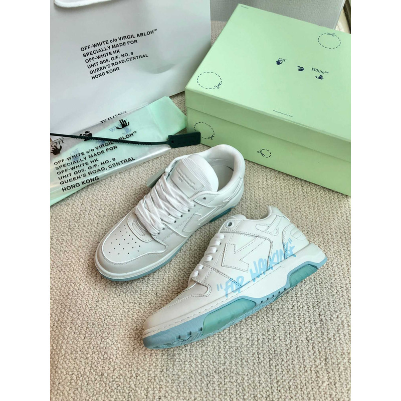 Off White Out Of Office Low-top Sneakers White And Light Blue