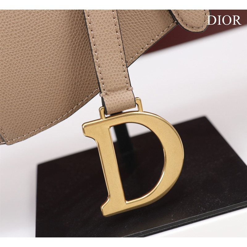D*or saddle medium shoulder bag in calfskin