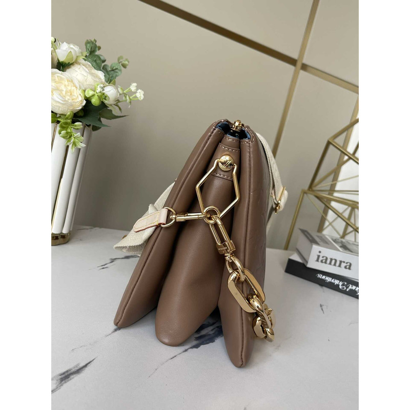 l**is V*t*n coussin gold hardware mm brown