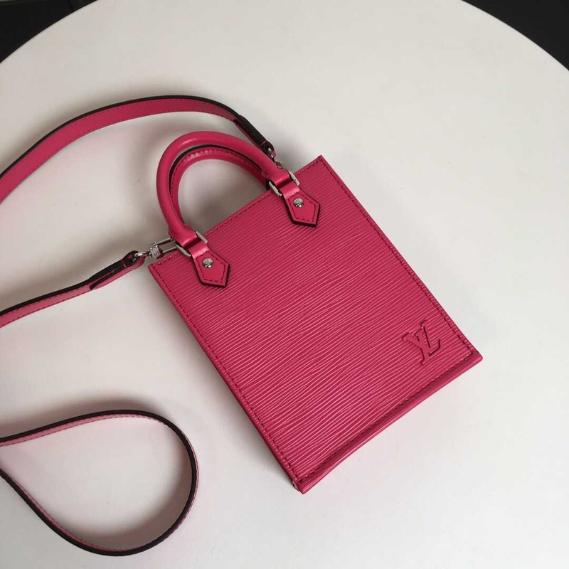 l**is V*t*n petit sac plat epi leather rose pink
