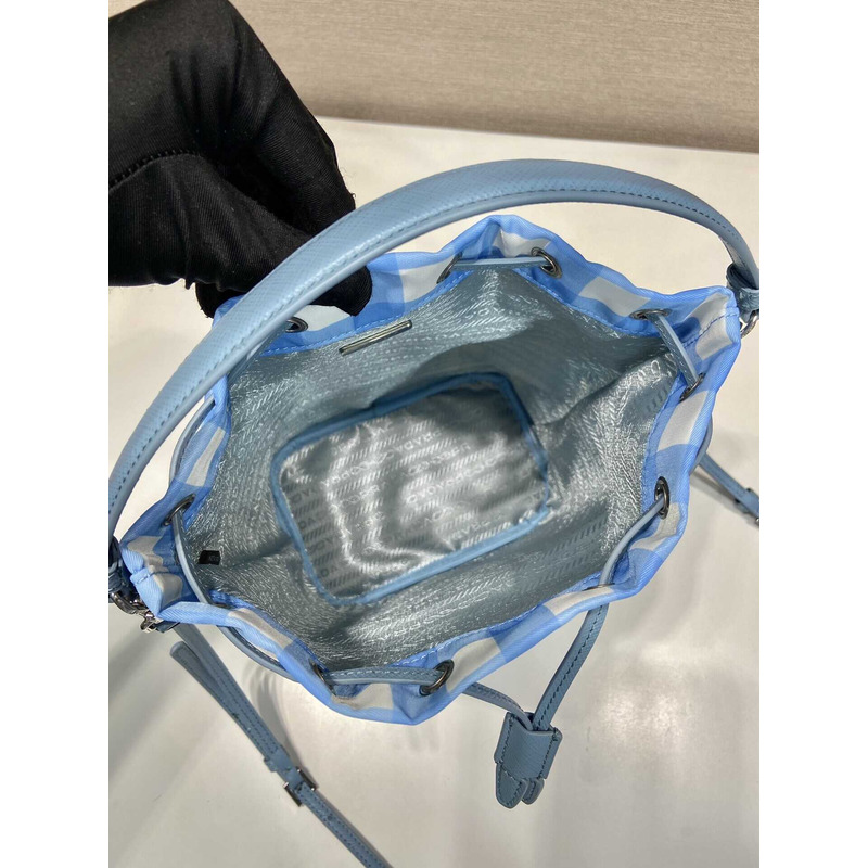 Pra*a duet printed re-nylon bag blue