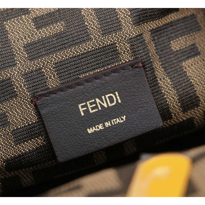 F**di small style first interwoven leather bag blue