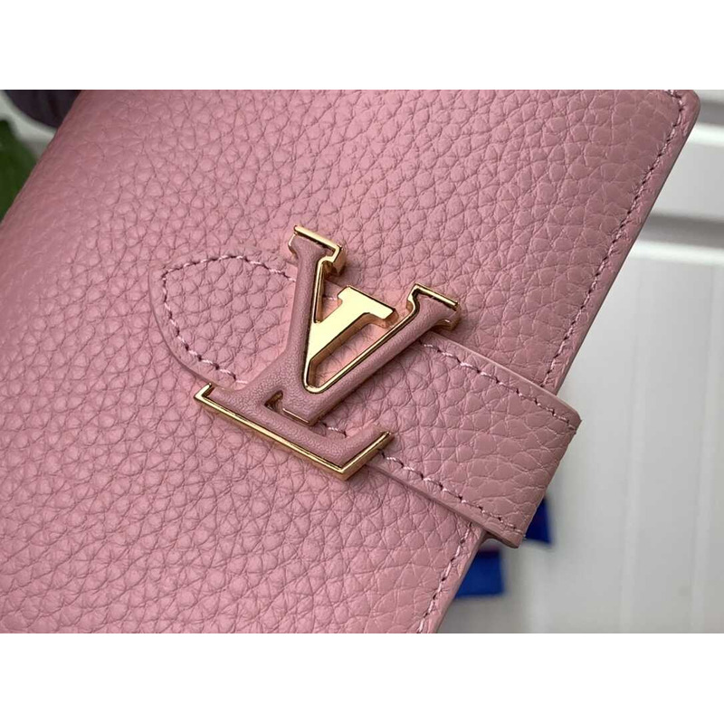 l**is V*t*n lv vertical compact wallet pink