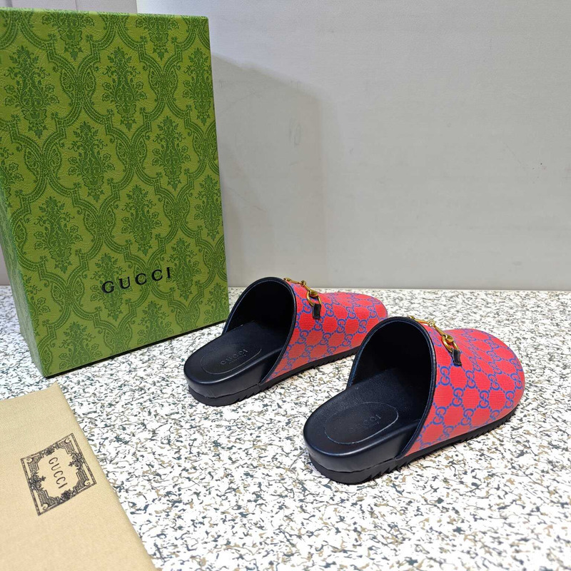 g*u*i gg S*p*e horesbit slippers red