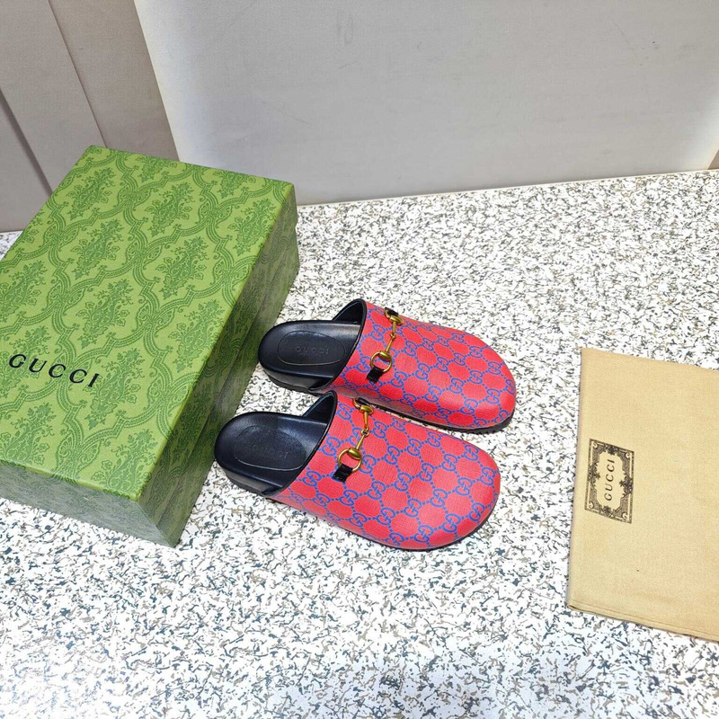 g*u*i gg S*p*e horesbit slippers red