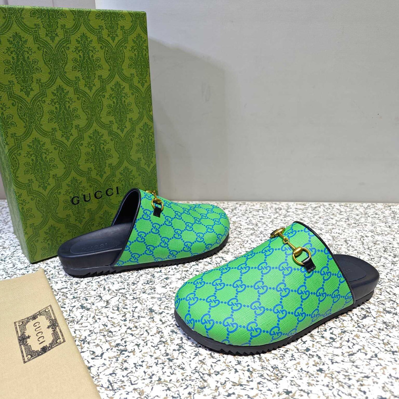 g*u*i gg S*p*e horesbit slippers green