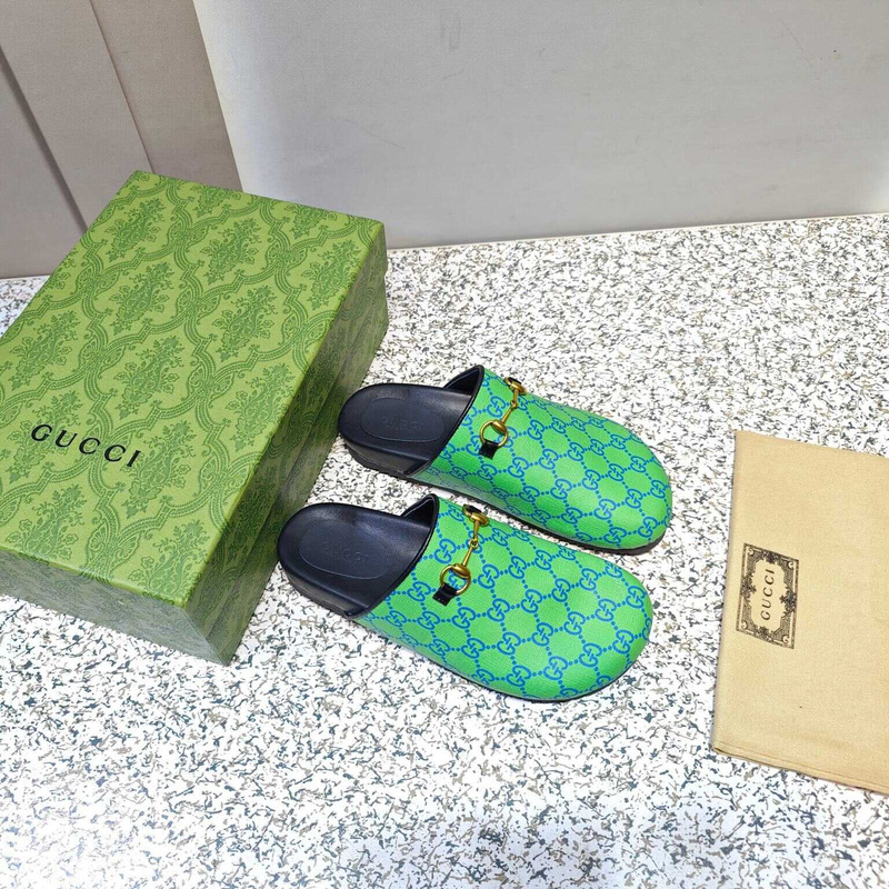 g*u*i gg S*p*e horesbit slippers green