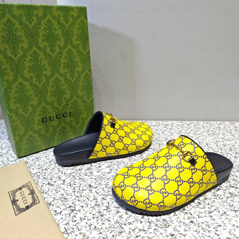 g*u*i gg S*p*e horesbit slippers yellow