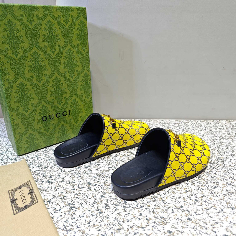 g*u*i gg S*p*e horesbit slippers yellow