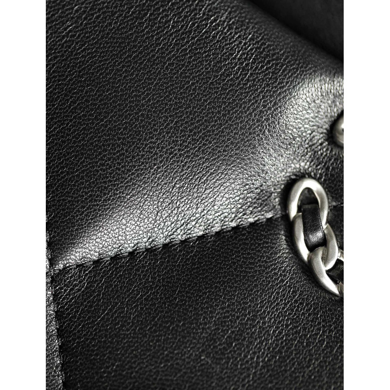 Ch*el med 19 flap bag black lambskin mixed hardware