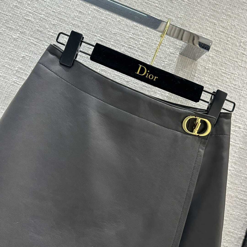 D*or skort with cd buckle leather black