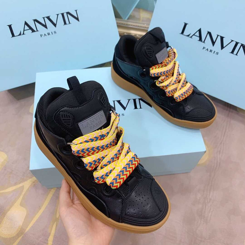 Lanvin Pre-owned Leather Curb Black And Yellow