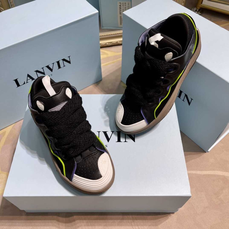 Lanvin Pre-owned Leather Curb Black