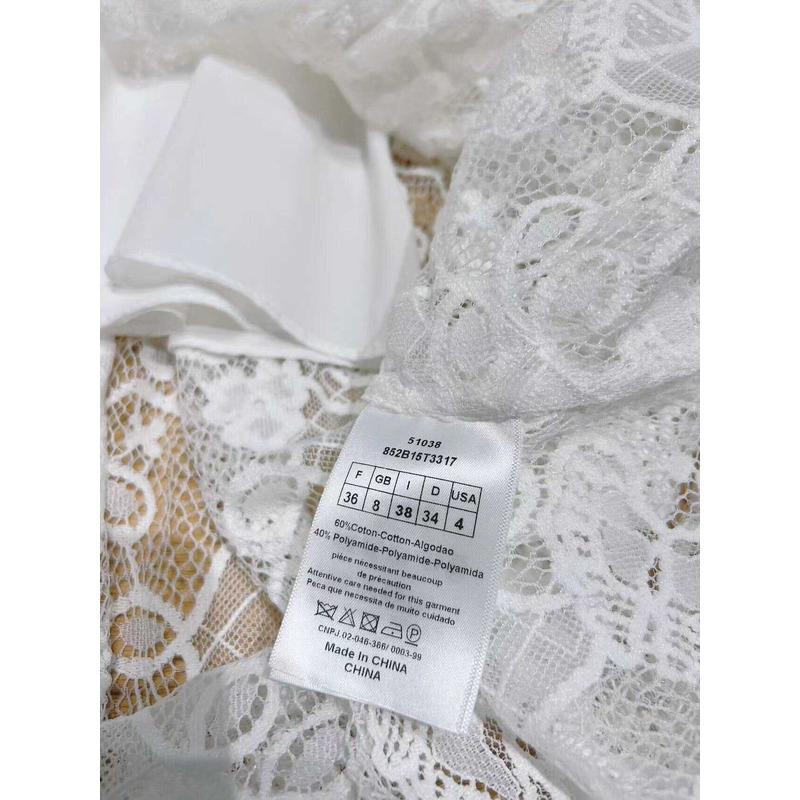 D*or floral lace tulle maxi dress white