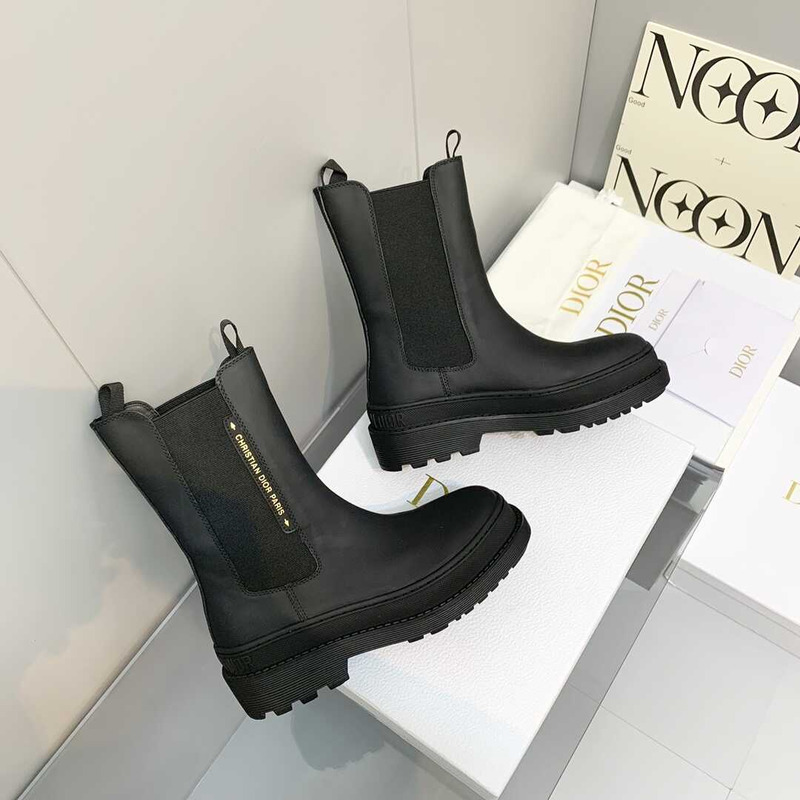 D*or trial ankle boots black cowhide