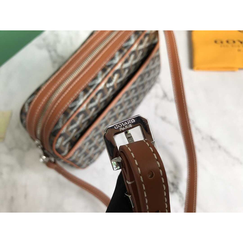 Go*ard cap-vert crossbody bag brown and gray