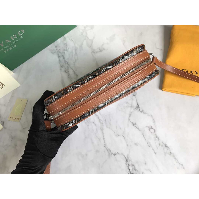 Go*ard cap-vert crossbody bag brown and gray