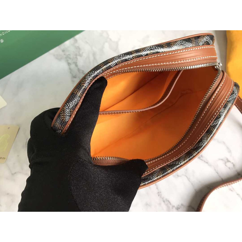 Go*ard cap-vert crossbody bag brown and gray