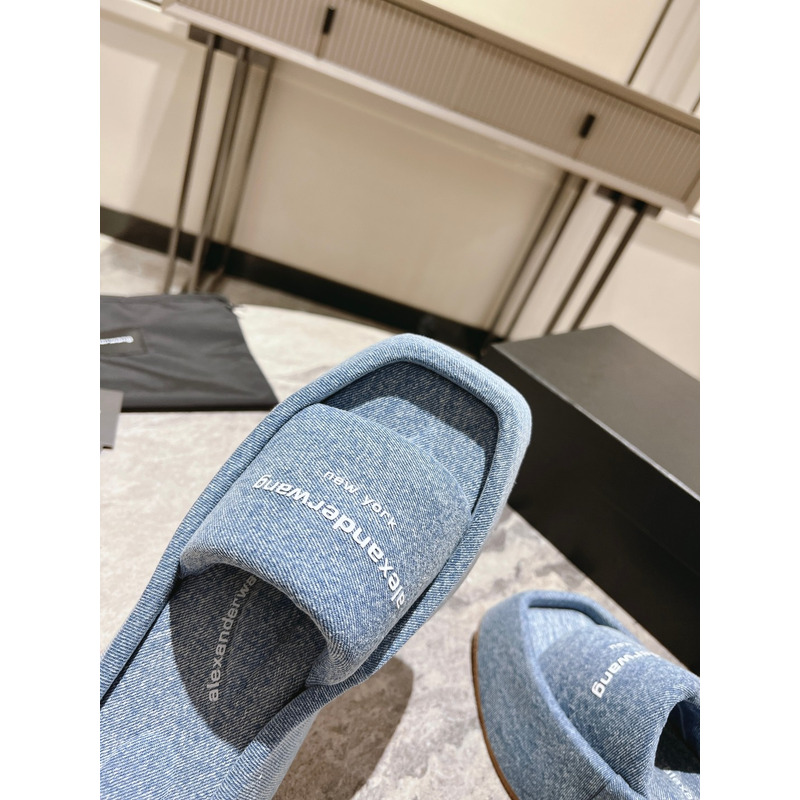 Alexander Wang Platform Sandals Denim Blue