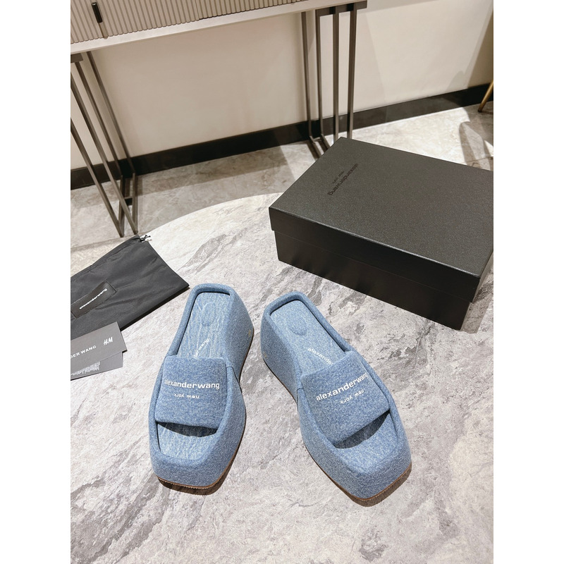 Alexander Wang Platform Sandals Denim Blue
