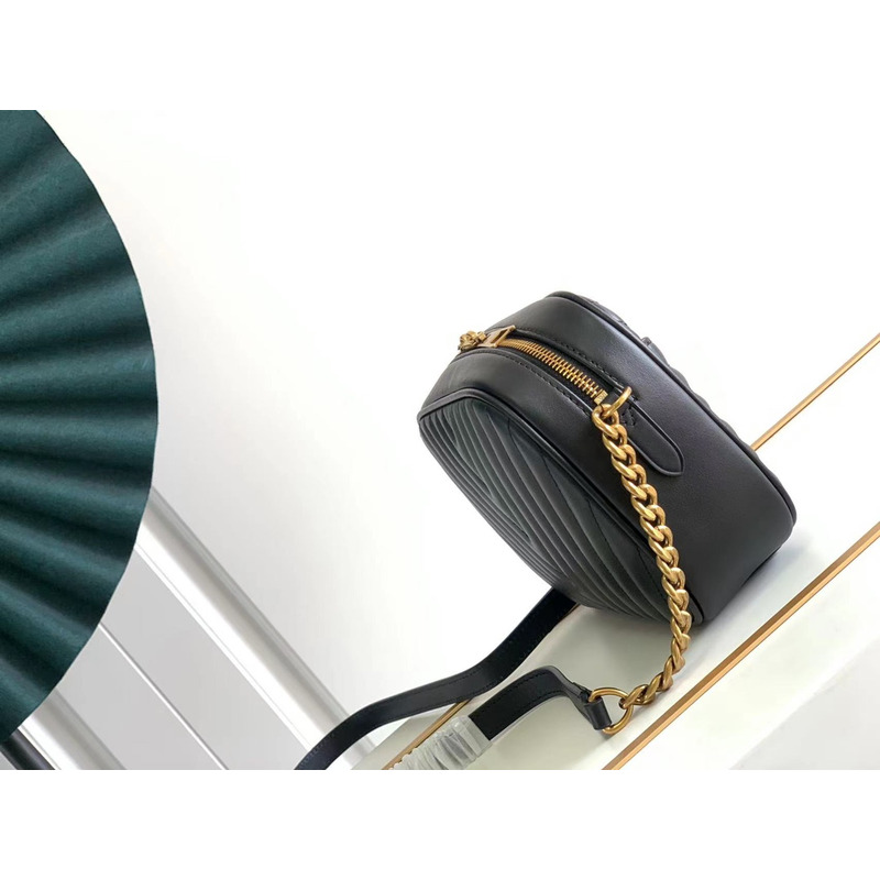 l**is V*t*n leather camera bag black