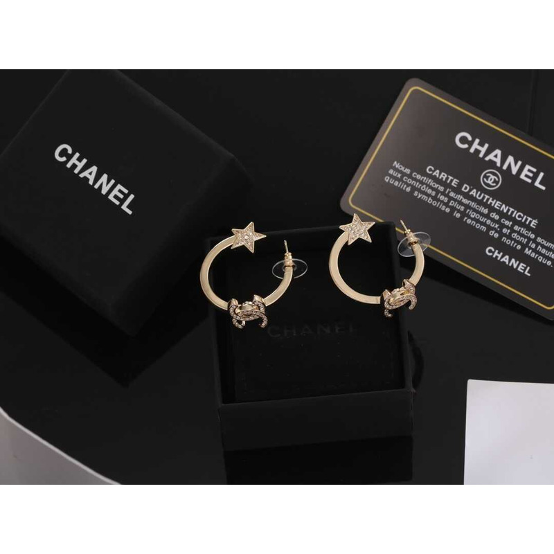 Ch*el ring star earrings