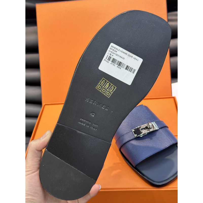 H**mes kelly silde blue