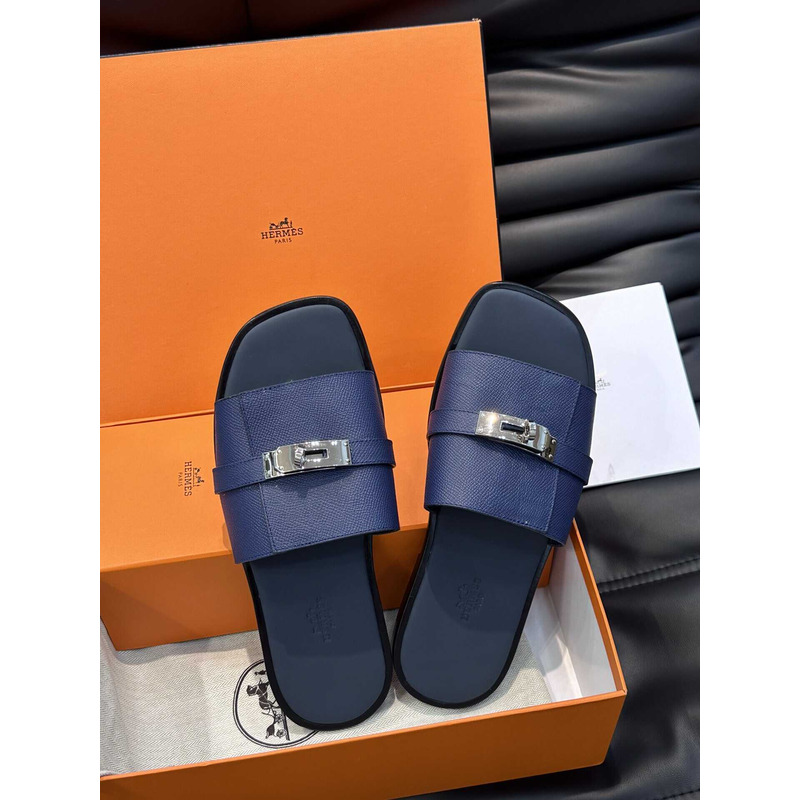 H**mes kelly silde blue