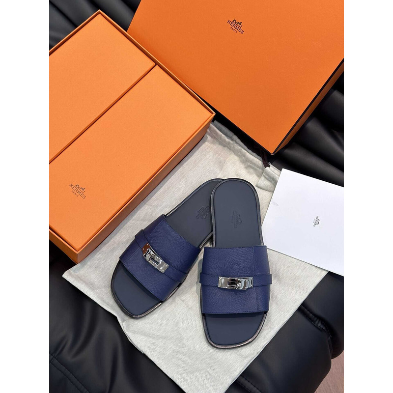 H**mes kelly silde blue