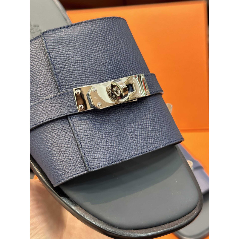 H**mes kelly silde blue