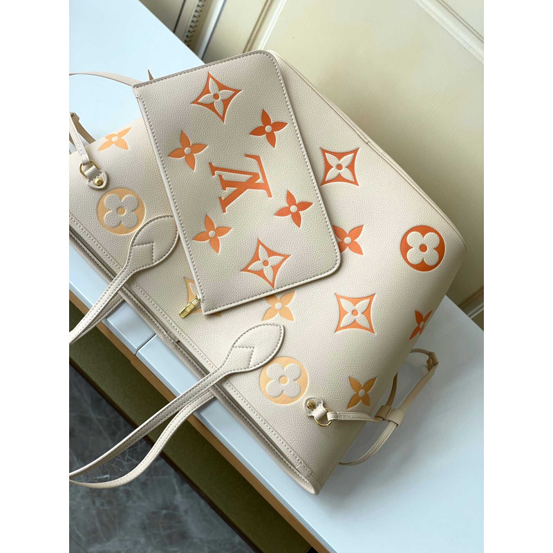 l**is V*t*n neverfull mm monogram empreinte leather cream