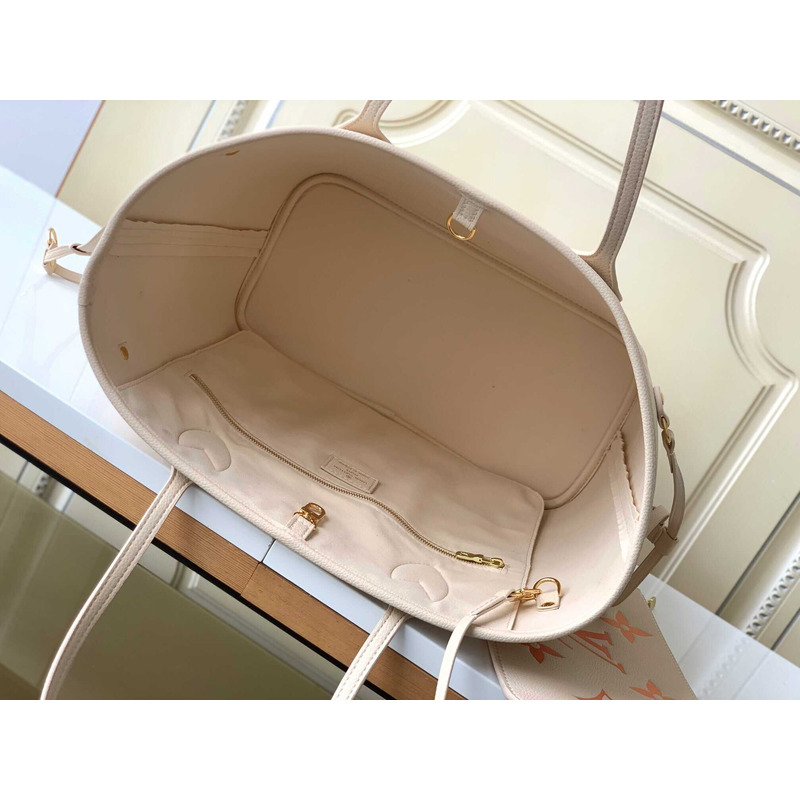 l**is V*t*n neverfull mm monogram empreinte leather cream