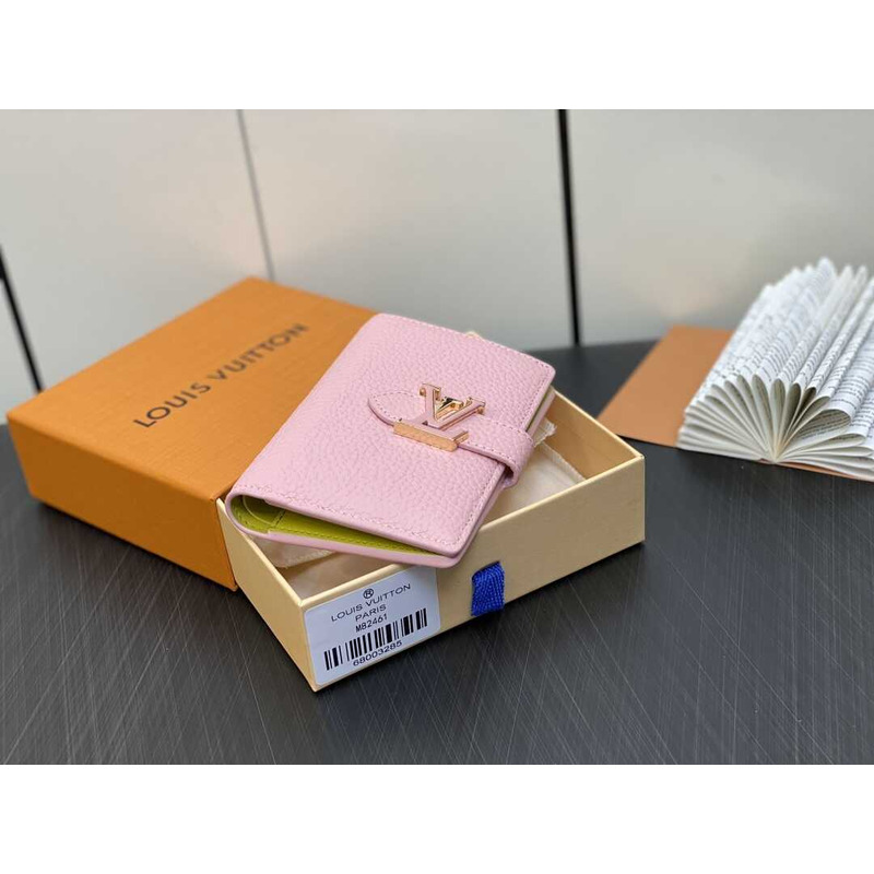 l**is V*t*n vertical compact wallet pink