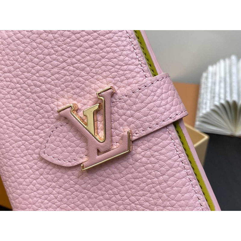 l**is V*t*n vertical compact wallet pink